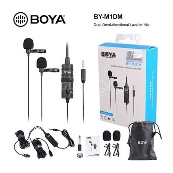 BOYA – Microphone Lavalier omnidirectionnel BY-M1DM micro cravate original