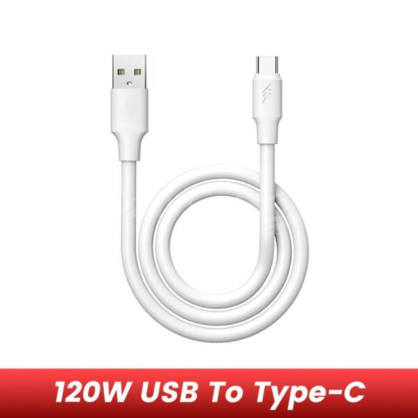 كابل شحن سريع 6A 120W USB من النوع C OD6.0, سلك شاحن USB-C للشحن السريع والتاريخ, متوافق مع أبل هواوي Xiaomi سامسونج