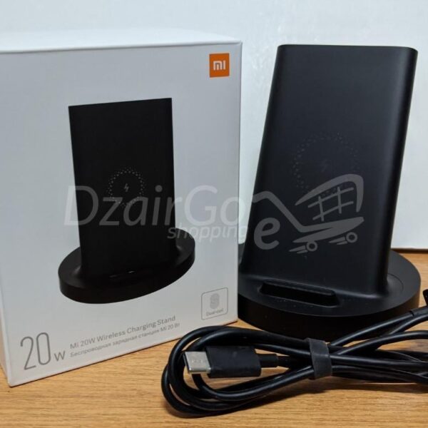 شاحن Xiaomi اللاسلكي العمودي بقدرة 20 وات كحد أقصى مع حامل آمن متعدد متوافق مع شحن الفلاش Qi
