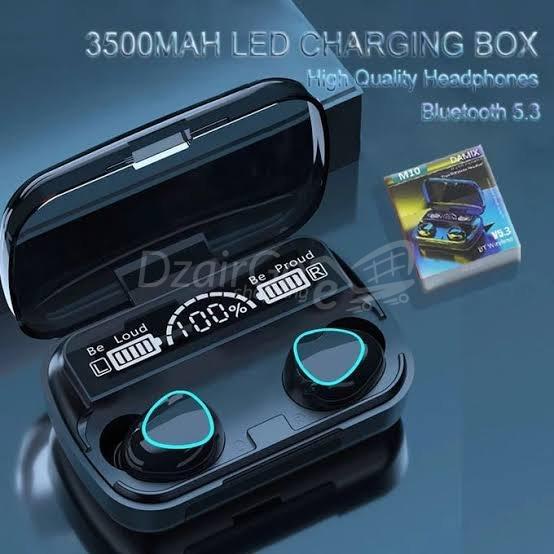 écouteur bluetooth 5.3 sans fil M10 avec powerBank étanche
